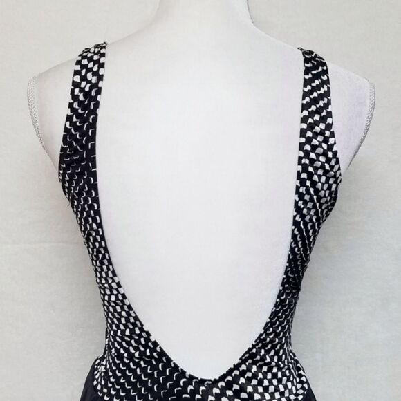 VINTAGE Avon Fashions Black Retro Dress Swimsuit - Picture 9 of 12